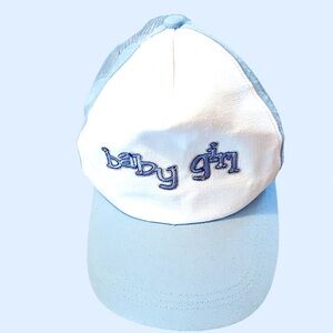 Baby Girl vintage Y2K trucker hat, light blue, Velcro backing